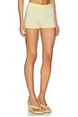 view 5 of 8 Rachel Knit Short Set in Butter Yellow & White Stripe