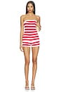 view 1 of 8 SET SHORTS LUCIA in Red & White Stripe