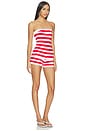 view 2 of 8 SET SHORTS LUCIA in Red & White Stripe