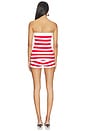 view 3 of 8 SET SHORTS LUCIA in Red & White Stripe
