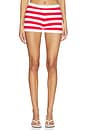 view 4 of 8 SET SHORTS LUCIA in Red & White Stripe