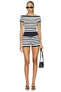 view 1 of 4 SET SHORTS GIANNA in Navy & White Stripe