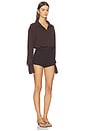 view 2 of 3 Clarissa Romper in Dark Brown