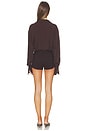 view 4 of 3 Clarissa Romper in Dark Brown