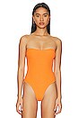 view 2 of 5 Maiah Strapless Bodysuit in Orange