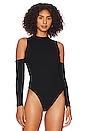 view 2 of 5 Frida Cold Shoulder Bodysuit in Black