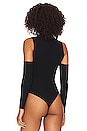 view 4 of 5 Frida Cold Shoulder Bodysuit in Black