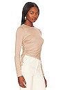 view 2 of 4 Kristy Ruched Long Sleeve Top in Brown