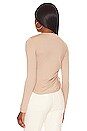 view 3 of 4 Kristy Ruched Long Sleeve Top in Brown