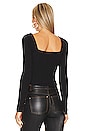 view 3 of 4 Aline Puff Sleeve Top in Black