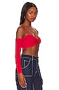 view 2 of 4 Alexis Twist Front Top in Red