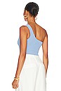 view 3 of 4 Fern Asymmetrical Crop Top in Baby Blue