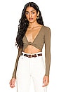 view 1 of 4 Tiffany Knot Front Top in Cocoa