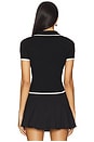 view 3 of 4 Katrina Knit Polo Top in Black