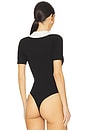 view 4 of 5 Drea Bodysuit in Black & White