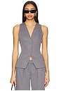 view 1 of 4 Libbi Open Back Vest in Grey