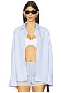 view 1 of 6 Misha Button Up Top in Blue