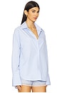 view 3 of 6 Misha Button Up Top in Blue