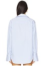 view 4 of 6 Misha Button Up Top in Blue