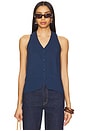 view 1 of 4 Rhae Open Back Vest in Navy