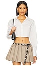 view 1 of 4 Roma Button Up Top in White