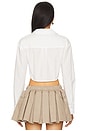 view 3 of 4 Roma Button Up Top in White