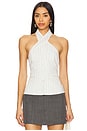 view 1 of 4 Selene Top in White Pinstripe