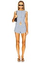 view 4 of 5 Alerie Button Front Top in Blue Stripe
