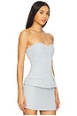 view 2 of 4 Anslie Strapless Top in Light Grey