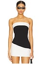 view 1 of 4 Marcie Strapless Top in Black & White