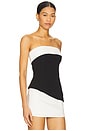 view 2 of 4 Marcie Strapless Top in Black & White