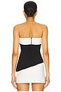 view 3 of 4 Marcie Strapless Top in Black & White