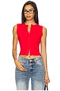 view 1 of 4 Cassie Button Front Top in Red