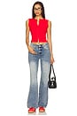 view 4 of 4 Cassie Button Front Top in Red