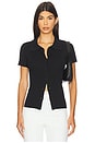 view 1 of 4 Kelia Button Up Top in Black