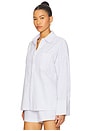 view 3 of 6 Alice Button Down Top in Blue Stripe
