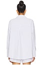 view 4 of 6 Alice Button Down Top in Blue Stripe