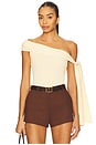 view 1 of 4 Mariah Asymmetrical Top in Butter Yellow