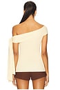 view 3 of 4 Mariah Asymmetrical Top in Butter Yellow