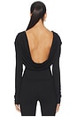 view 4 of 5 x Emma Leger Evelyn Drape Back Top in Black