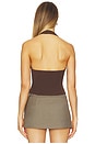 view 3 of 4 Gia Halter Top in Chocolate Brown