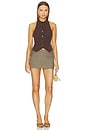view 4 of 4 Gia Halter Top in Chocolate Brown