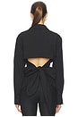 view 4 of 5 Clarise Open Back Top in Black