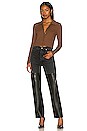 view 4 of 4 Andjela Button Down Top in Dark Brown