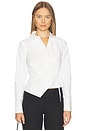 view 1 of 5 Xandra Wrap Top in White
