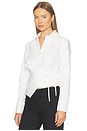 view 3 of 5 Xandra Wrap Top in White