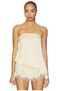 view 1 of 4 Marcella Strapless Top in Butter Yellow