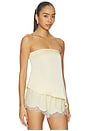 view 2 of 4 Marcella Strapless Top in Butter Yellow