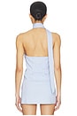 view 3 of 5 Sandy Tie Neck Top in Blue Stripe