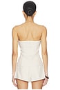 view 3 of 5 Braylon Strapless Top in Beige Stripe